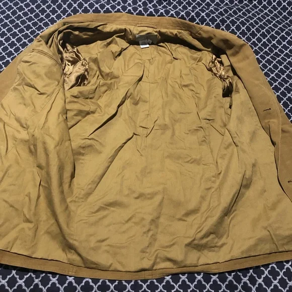 Territory Ahead Blazer Jacket Mens Medium Silk Blend 3 Button Brown X34